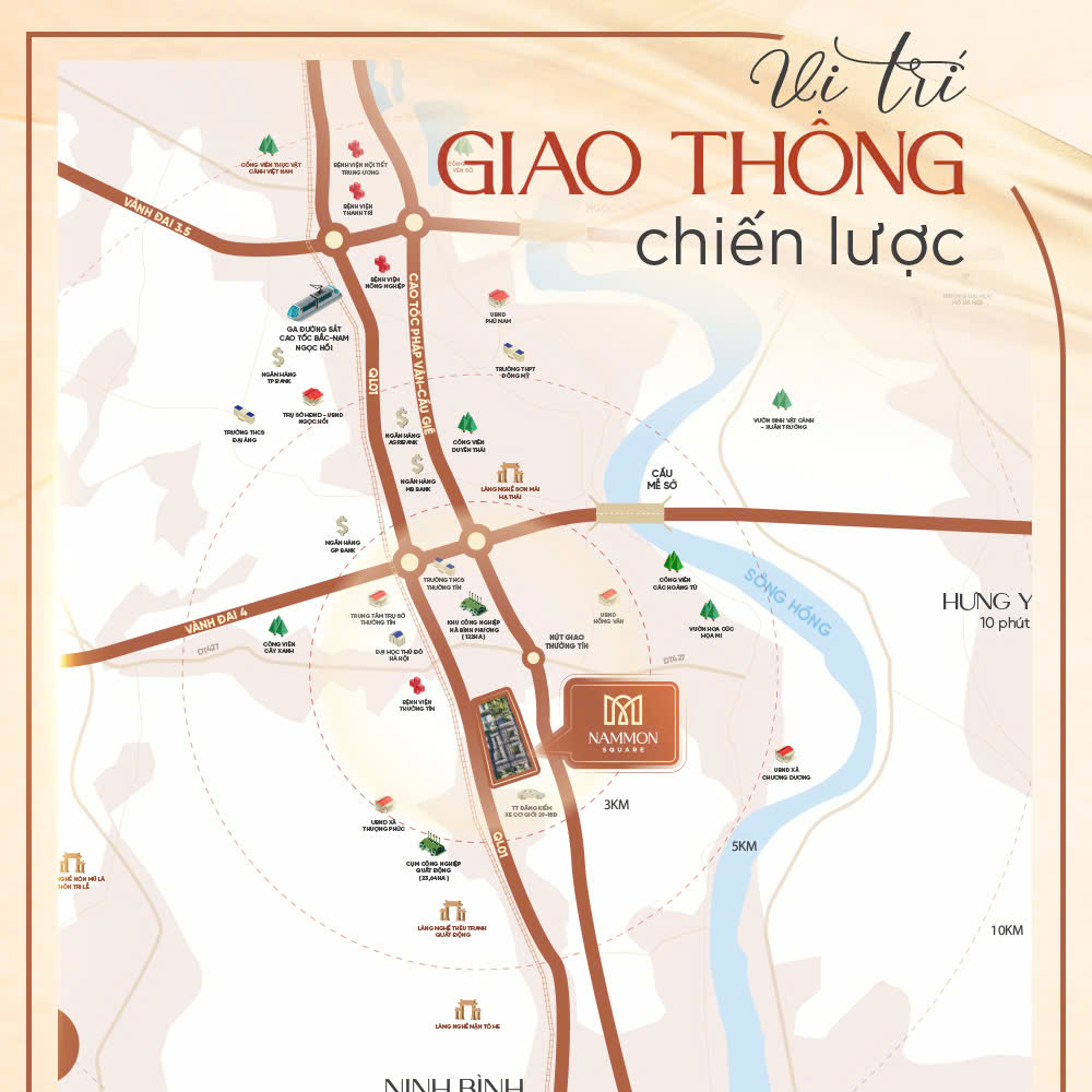 Hạ tầng khu Nam Hà Nội gia tăng kết nối quanh NamMon Square
