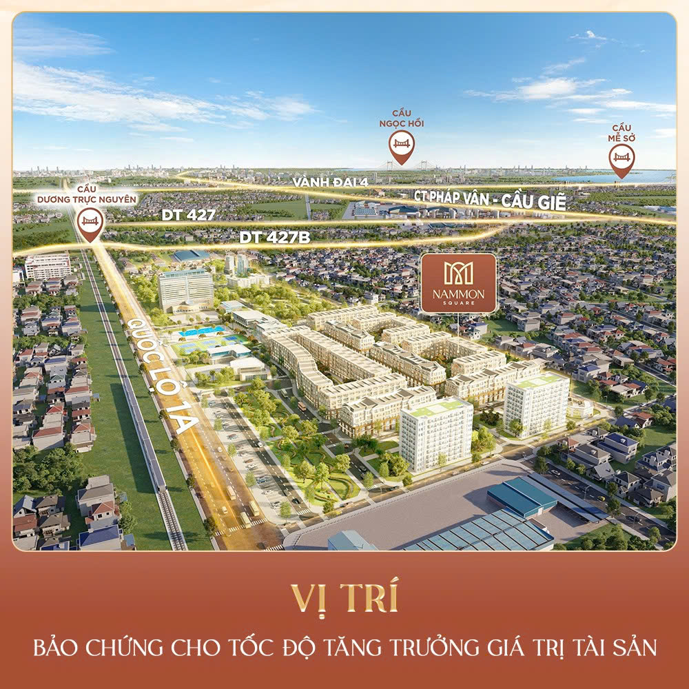 NamMon Thường Tín – vị trí cửa ngõ, bám QL1A, kết nối Vành đai 4